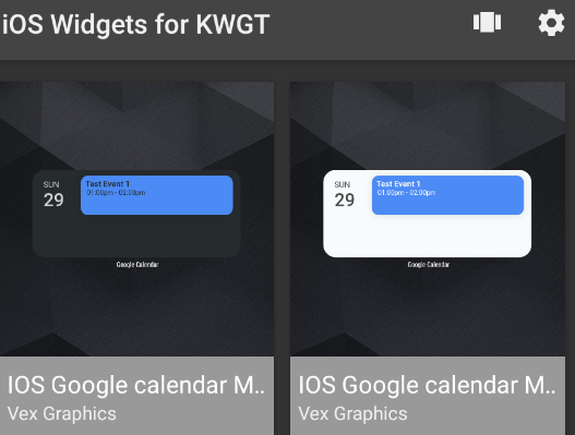 iOS Widgets for KWGT app